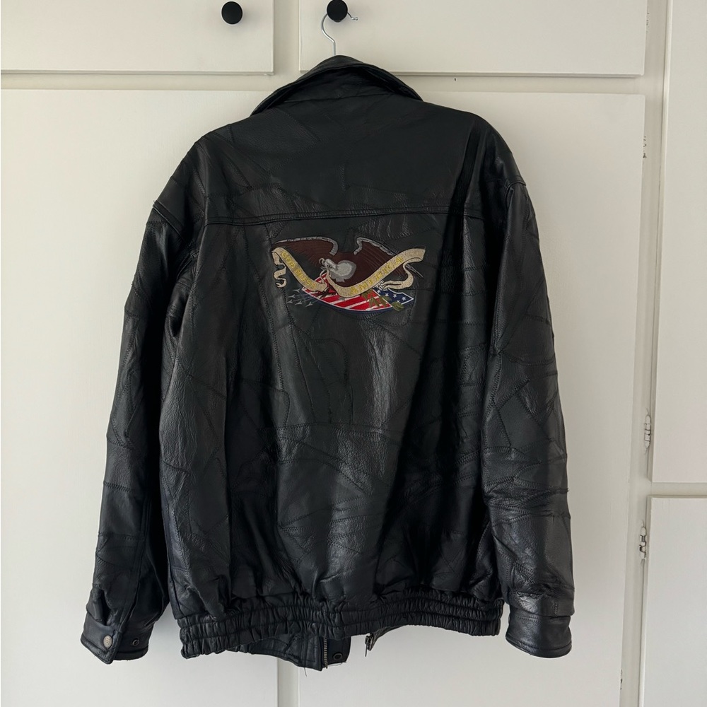 Leather Motorcycle Jacket - Picture 2 of 4